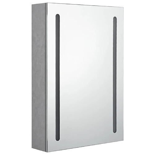 Helloshop26 Armoire de salle de bain à miroir led 50 x 13 x 70 cm gris 02_0006604