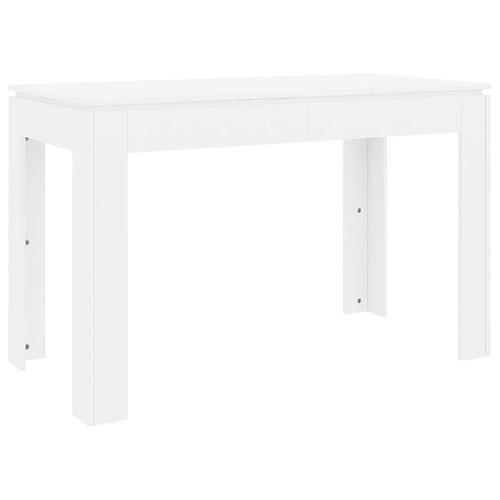 Maison Chic Table de salle à manger,Table à dîner Blanc 120x60x76 cm Bois d'ingénierie -GKD12916