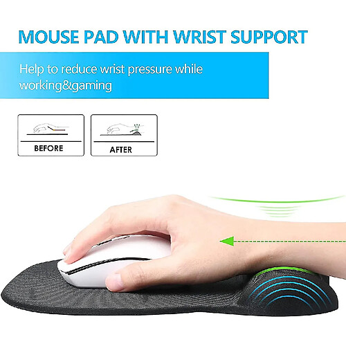 Universal Tampon de souris avec support de poignet PAD MOUSE ERGONOMIQUE AVEC COMFO DE REST