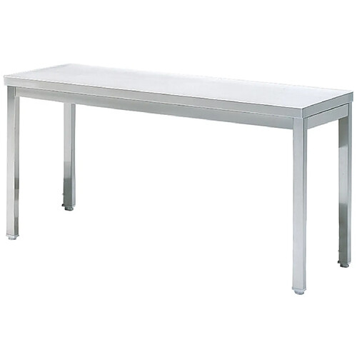 VIRTUS GROUP Table Inox de Travail sans Étagère sans Dosseret 900 x 600 mm - Virtus