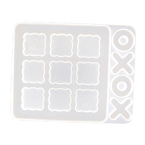 DIY Tic-Tac-Toe Silicone Moule Cristal Résine Moules pour Coulée Écologique Robuste Bijoux Coulée Moule 243x193x11mm