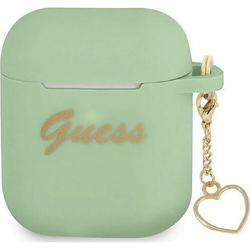 Guess Maroquinerie Guess GUA2LSCHSN Coque de Protection pour AirPods en Silicone Vert/Vert