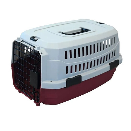 Mpets M-PETS Caisse de transport Viaggio Carrier XS - 48,3x32x25,4cm - Bordeaux et gris - Pour chien et chat