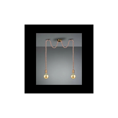 TRIO LIGHTING Suspensions Rope Laiton Fumé 2x60W E27