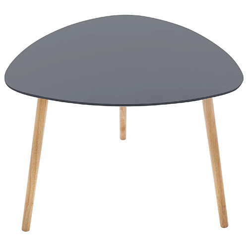 Atmosphera, Createur D'Interieur Table d'appoint design Mileo - Diam. 60 x H. 45 cm - Gris foncé