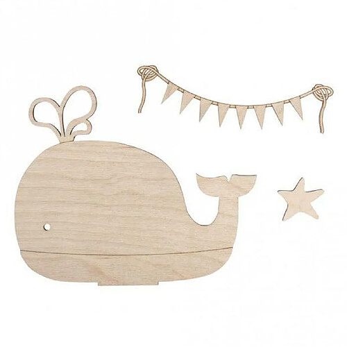 Rayher Silhouette en bois à customiser 20 x 16,5 cm - Baleine