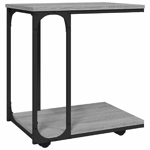 Maison Chic Table d'appoint | Table Basse à roues Sonoma gris 50x35x55,5 cm -GKD85077