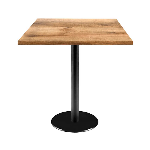 Restootab Table 70x70cm - modèle Rome bois tanin clair