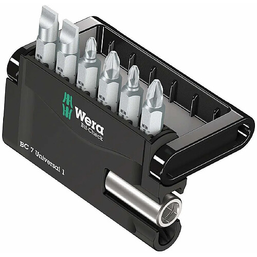 Coffret Bit-Check de 6 embouts mixte Z + porte-embouts magnétique WERA WERK 05056295001