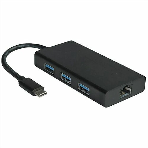 Fox Pathé Europa adattatore roline/value usb 3.0 type c / gigabit + 3 porte usb 3.0