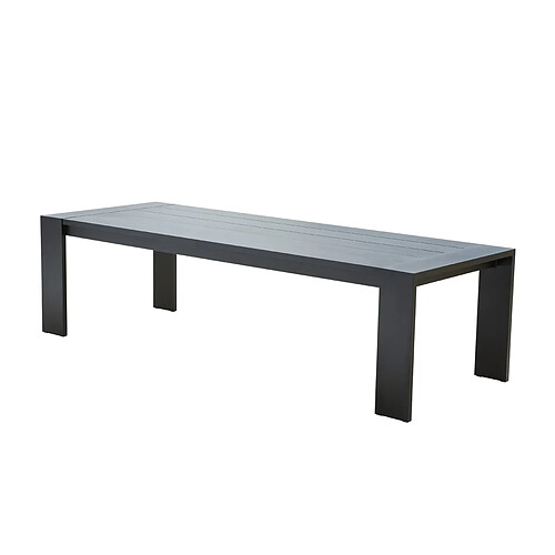 Wilsa Table de jardin en aluminium noir 8 places