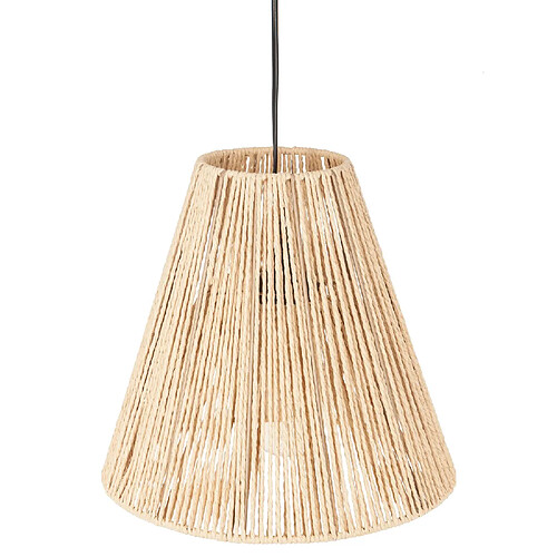 Atmosphera, Createur D'Interieur Suspension luminaire cône effet corde Ethnik - H. 95 cm - Beige