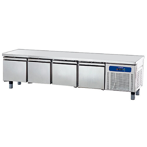 Soubassement Réfrigéré avec 4 Tiroirs 1/1 pour Appareils de Cuisson, L2200 mm - Mastro