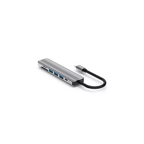 Hub USB C Moxie 7 en 1 Argent