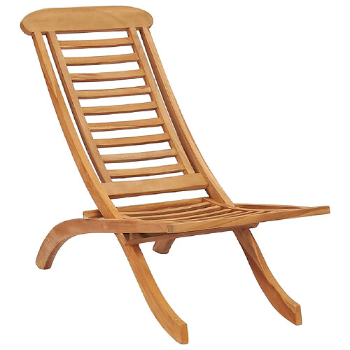 vidaXL Chaise de jardin pliable 50x90x69 cm Bois de teck massif