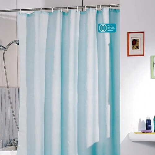 Msv Rideau douche polyester 240x200 bleu