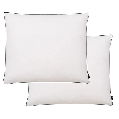 vidaXL Oreiller lot de 2 Remplissage de duvet 70 x 60 cm Blanc