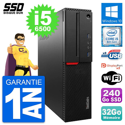 PC Lenovo ThinkCentre M800 SFF Intel i5-6500 RAM 32Go SSD 240Go Windows 10 Wifi · Occasion