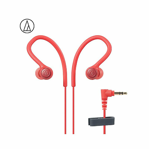 Audio-Technica Ath-Sport10 In-Ear Filaire Écouteur Musique Casque Sport Écouteurs Avec Ipx5 Étanche Pour Huawei Xiaomi Rouge