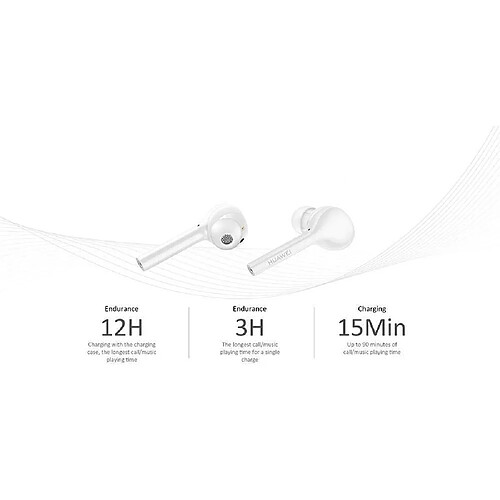 Justgreenbox Écouteurs sans fil Stéréo Assistant vocal IP54 Étanche In-Ear Double Tap Control 12 heures, Blanc