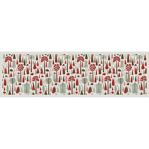 Alter Chemin de cuisine, 100% Made in Italy, Tapis résistant aux taches avec impression numérique, Tapis antidérapant et lavable, Modèle de Noël - Caleigh, cm 180x52