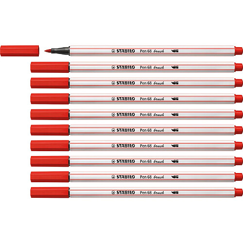 STABILO Feutre pinceau Pen 68 brush, rouge carmin ()