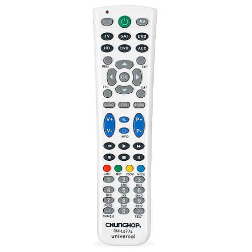 GUPBOO Télécommande Universelle de Rechange pour TV DVD SAT/CBL DVR AUX TV numérique