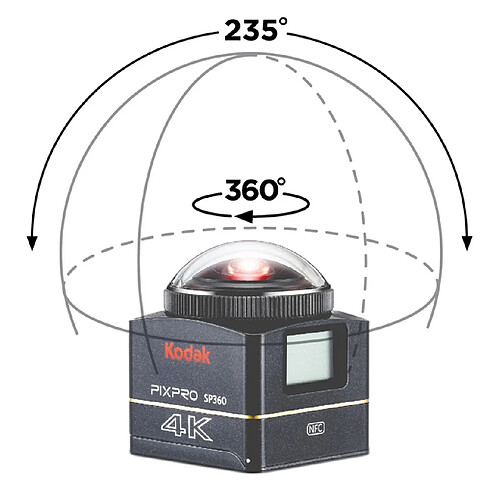 KODAK Pixpro SP360 4K Noir - Pack Extrême