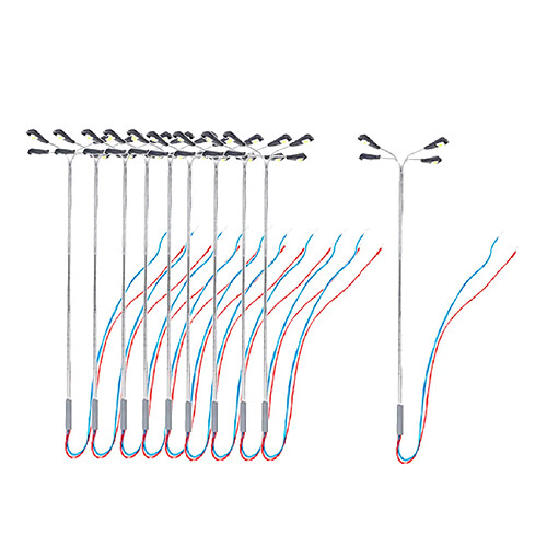 10x 1:75 / 1: 100 Modèle De Train De Chemin De Fer Lampadaire Lampadaire HO OO LED Tube En Acier