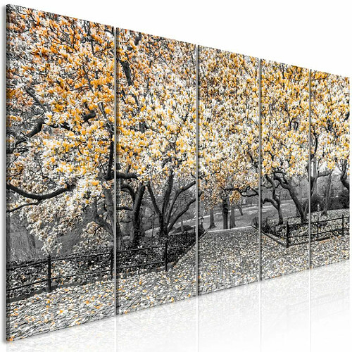 Paris Prix Tableau 5 Panneaux Magnolia Park Narrow Orange 80 x 200 cm