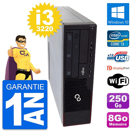 PC Fujitsu Esprimo E910 DT Intel i3-3220 RAM 8Go Disque 250Go Windows 10 Wifi · Occasion