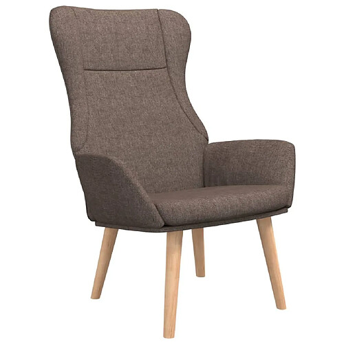 Maison Chic Chaise de relaxation | Fauteuil relax Taupe Tissu -GKD27804