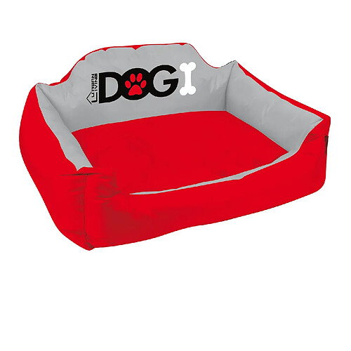 Panier pour chien rembourré Dogi - Taille XL - Rouge