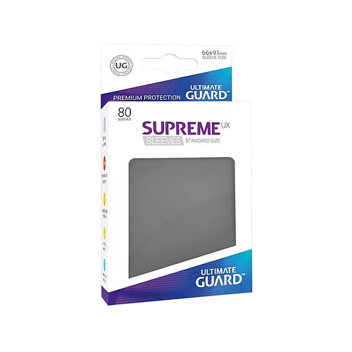 Ultimate Guard - 80 pochettes Supreme UX Sleeves taille standard Gris FoncÃ©