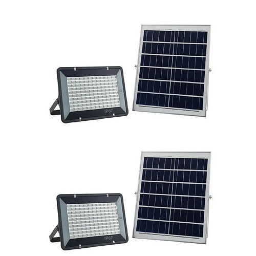 Optex PROJECTEUR SOLAIRE LED 1500 LUMENS 15W + Panneau solaire 25W avec détecteur garage, façades, porches IP67.