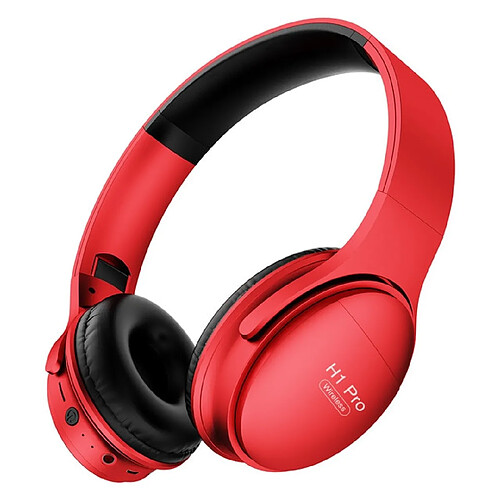 Universal Casque Bluetooth sans fil rouge casque de jeu stéréo HIFI V5.0 casque pliable avec mètre support ordinateur carte TF | casque Bluetooth