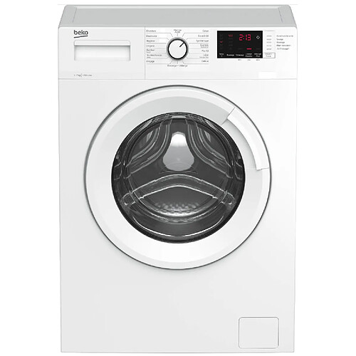 Lave-linge hublot 60cm 7kg 1200 tours/min - WUE7212W1W - BEKO