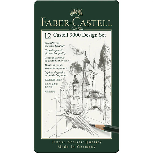 FABER-CASTELL Crayon CASTELL 9000 Design, étui de 12 ()