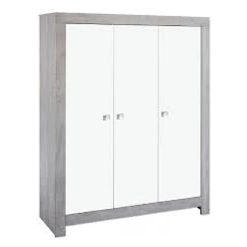 Schardt Armoire 3 portes Nordic gris bois