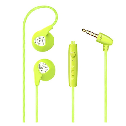 Shot Ecouteurs Plat pour OPPO Reno Z Smartphone avec Micro Reglage Kit Main Libre Casque Prise Jack (VERT)