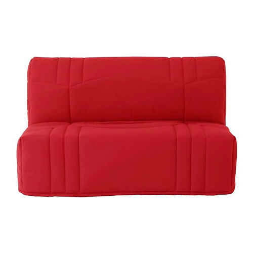 Banquette 2 places BZ DREAM - Tissu 100% Coton rouge - Couchage 140x190 cm - L145 x P100 x H90 cm