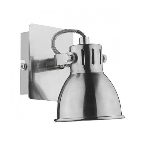 Luminaire Center Spot unique Idaho chrome naturel et 1 ampoule