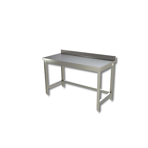 Table avec dosseret sans etagere Gamme 600 - Ristopro