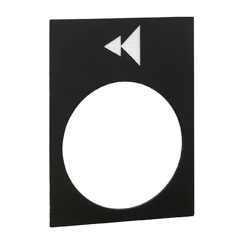 etiquette - harmony - 30 x 40 mm - noir - gauche ou descente - pv et gv - schneider electric zb2by2906