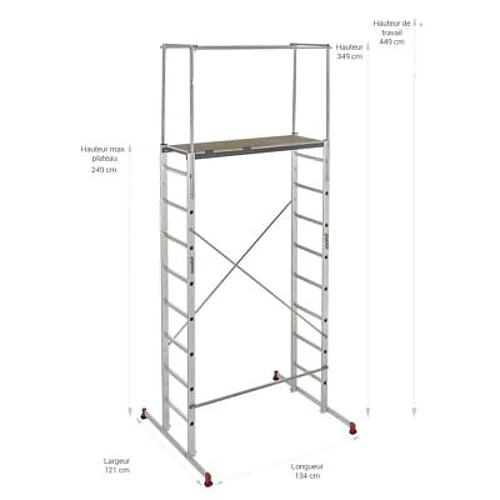 Escalux Échafaudage aluminium 4.49 m altus 250