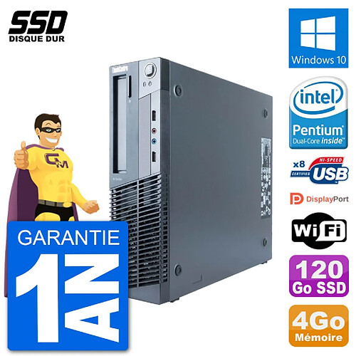 PC Lenovo M91p SFF Intel G630 RAM 4Go SSD 120Go Windows 10 Wifi · Occasion