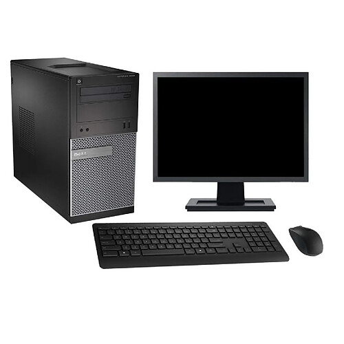 PC Tour Dell 3020 Ecran 19" Intel Core i3-4130 RAM 8Go SSD 240Go Windows 10 Wifi · Occasion