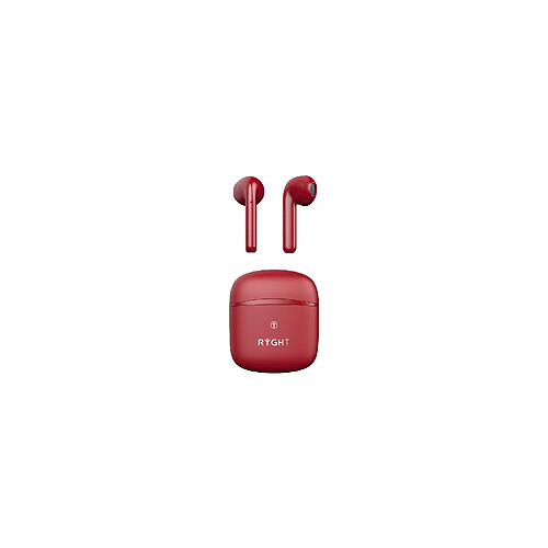 RYGHT WAYS - Ecouteurs Sans fil Bluetooth avec boitier semi-intra True Wireless Earbuds pour "OnePlus Nord 2 5G" (ROUGE)