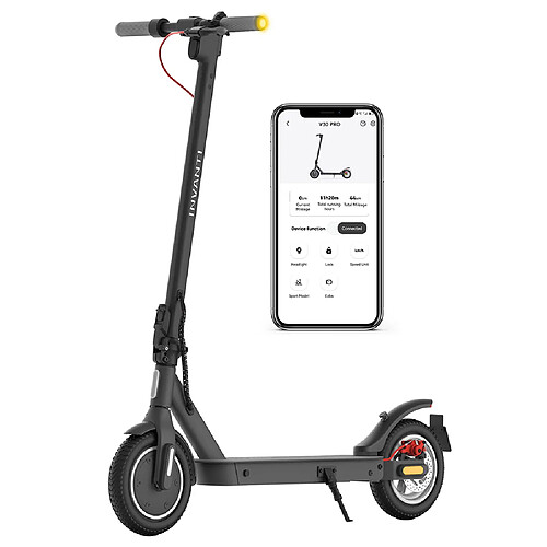 None Trottinette électrique INVANTI V30PRO, pneu de 10 pouces, moteur de 350 W, batterie de 36 V 7,5 Ah, pneu de 10 pouces, vitesse maximale de 25 km/h, 32 km