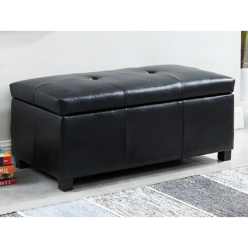 Vente-Unique Banc coffre simili FILIPPO - Noir